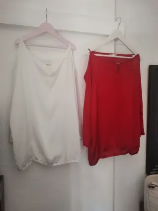 Lote de 2 blusas de gasa Promod 