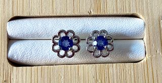 Pendientes de Topacios London Blue en Plata