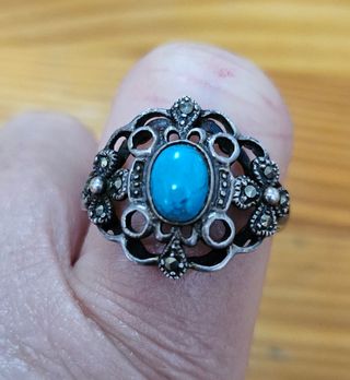 Anillo plata 925 turquesa