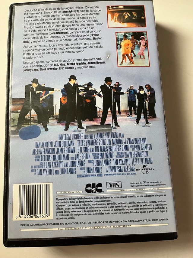 Cinta VHS,”Los Blues Brother han vuelto”