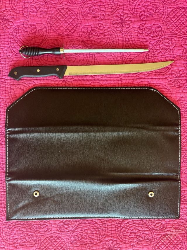 Estuche cuchillo jamonero + afilador