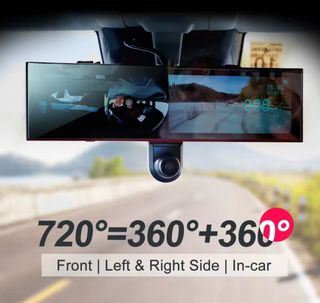 AKY-V720S - Espejo retrovisor coche con cámara 360