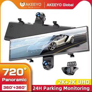 AKY-V720S - Espejo retrovisor coche con cámara 360