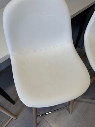 2 Taburetes cocina blancos