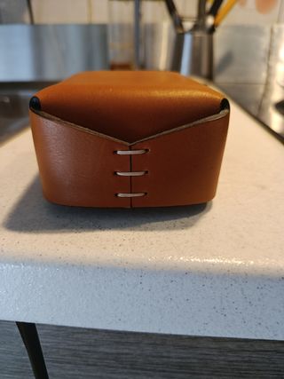 portaoggetti pelle rossa nera marrone chiaro e sc