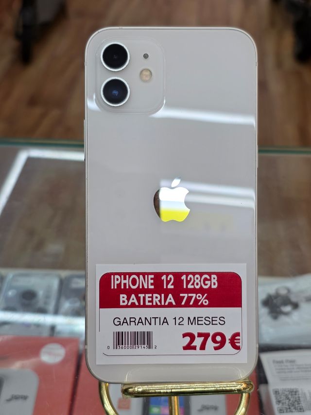 iPhone 12 blanco 128GB - batería 77%