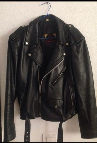 Chaqueta cuero SANDAH negra