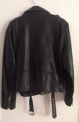 Chaqueta cuero SANDAH negra