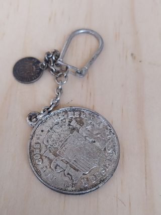 Llavero Moneda 5 Ptas Alfonso XIII años 70