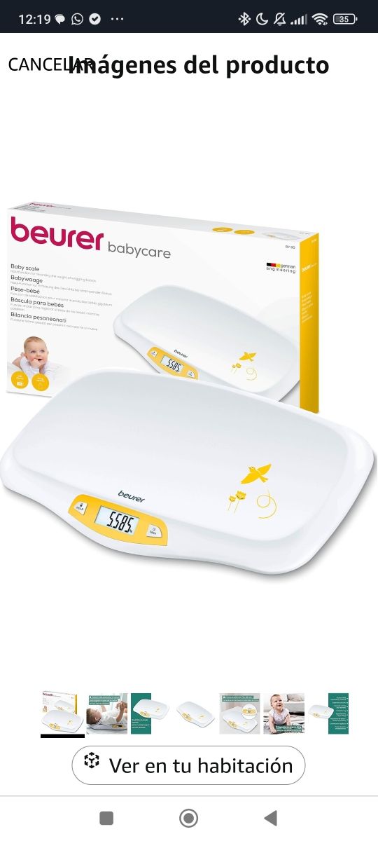 Báscula bebé Beurer