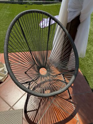 2 Sillas Acapulco gris metal plástico