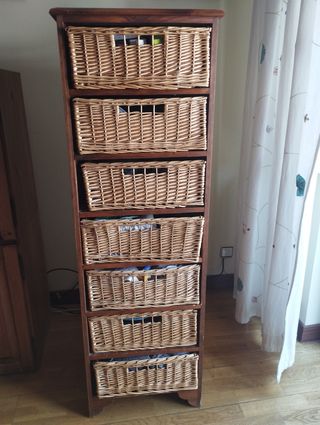 Cajonera mimbre 6 cajones