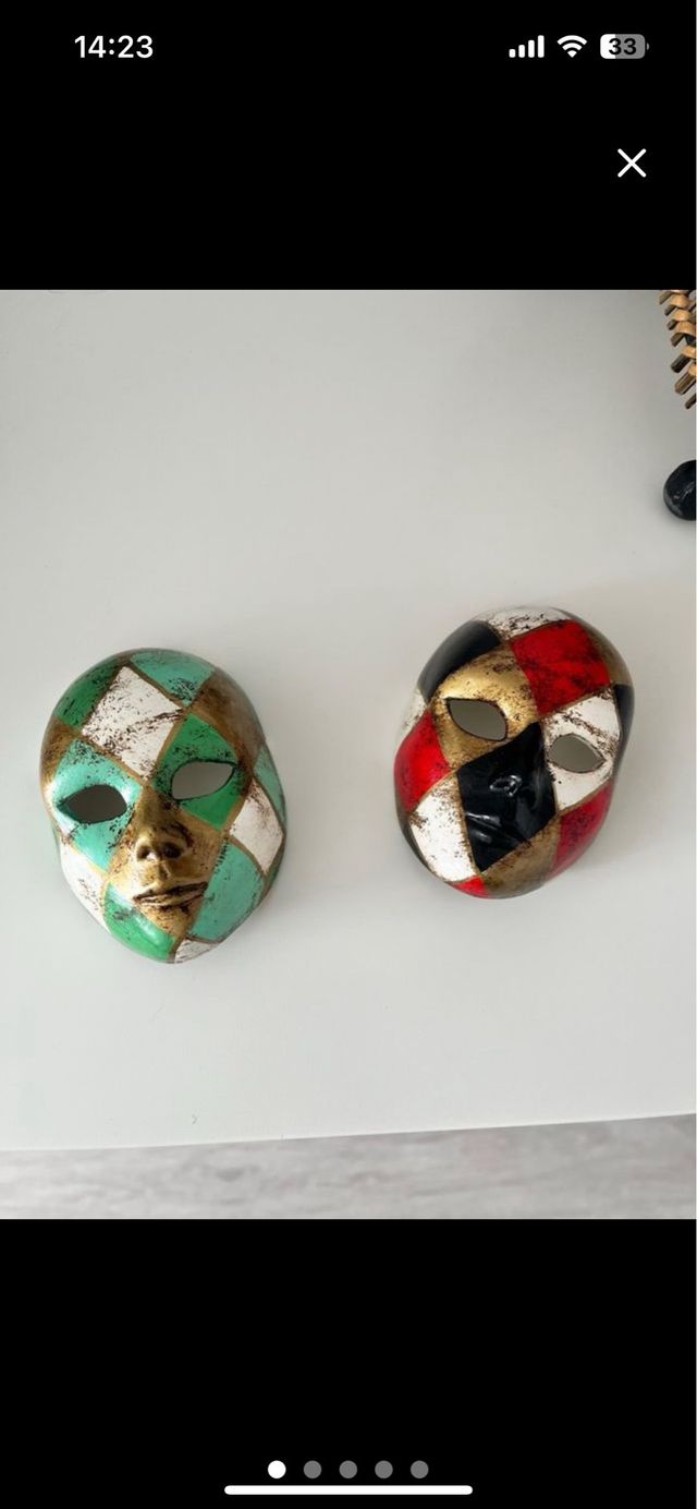 2 Máscaras Venecianas Decorativas
