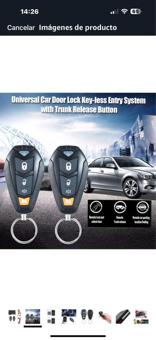 Cierre centralizado coche universal 2 mandos