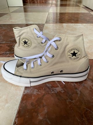 Converse plataforma beige
