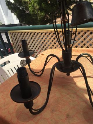 Lampara vintage 5 brazos metal