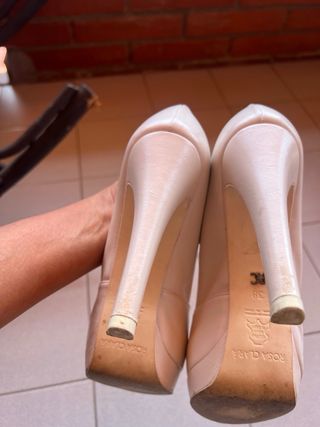 Zapatos novia Rosa Clará 38 beige
