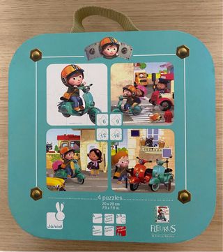 Maleta 4 puzzles Janod
