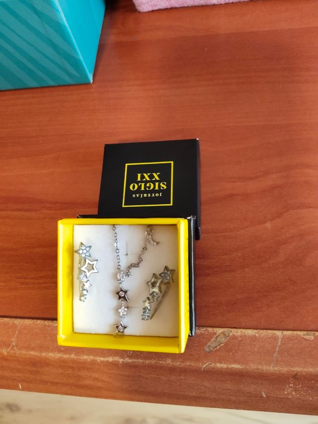 Collar y pendientes plata