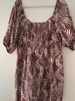 Vestido Mango - estampado hojas