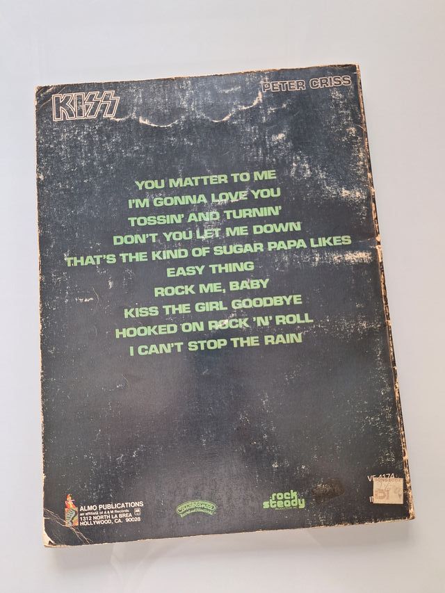 KISS - Peter Criss - 1978 - Songbook testi musica