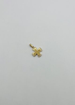 CRUZ DE ORO DE 18K CON PIEDRAS PEQUEÑAS