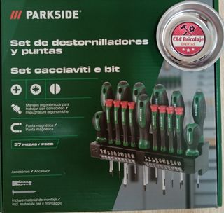 Destornilladores Parkside - 37 piezas con regalo