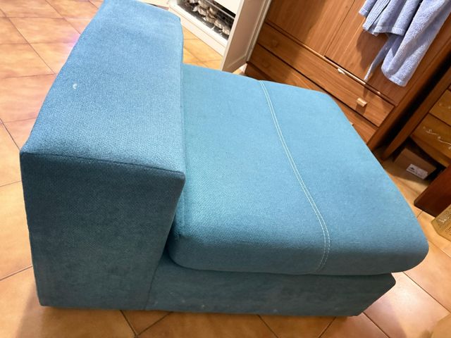 Chaiselongue azul y beige