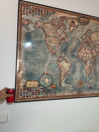 Mapa Mundi Antiguo - Cuadro Vintage