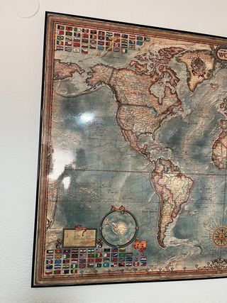 Mapa Mundi Antiguo - Cuadro Vintage