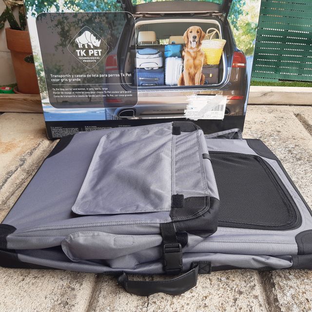 Transportín y caseta de tela para perros plegable