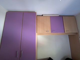 Armario 2 puertas + cajonera - morado