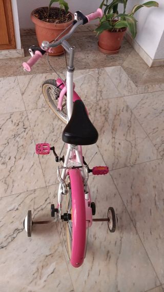 Bicicleta niña 16" rosa