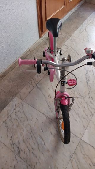 Bicicleta niña 16" rosa