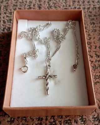 Cadena y cruz plata 925 SIN ESTRENAR 