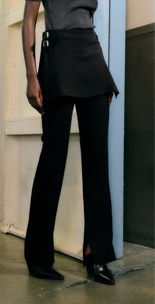Falda Pantalón negra Zara