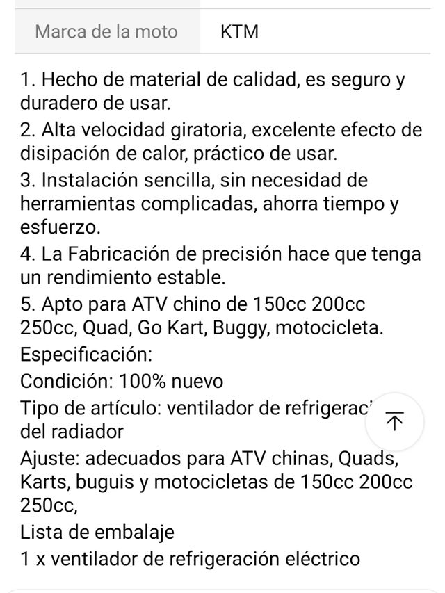 Ventilador 12V para Moto universal 