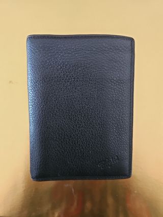 Cartera negra piel - 1 uso 11 compartimentos 