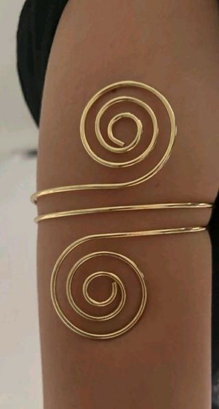 Arm cuff Bracciale doppio spirale oro