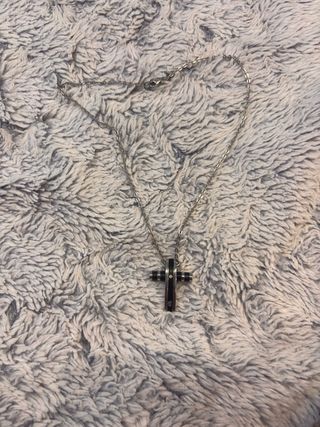 Collana uomo acciaio croce