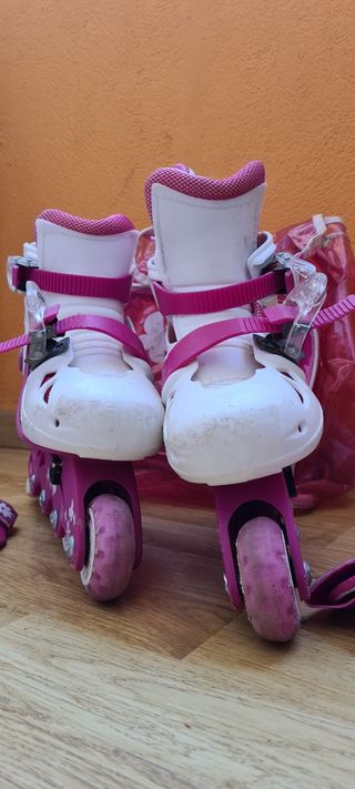 Patines niña - Rosa y Blanco