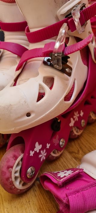 Patines niña - Rosa y Blanco
