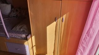 Litera infantil madera marrón-morada