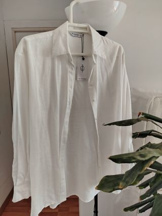 Camisa blanca Stradivarius - M