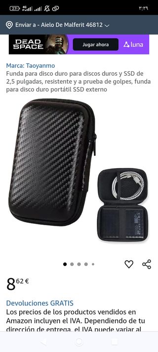 Funda disco duro 2.5" Taoyanmo