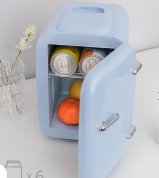 Mini nevera Flamingueo celeste