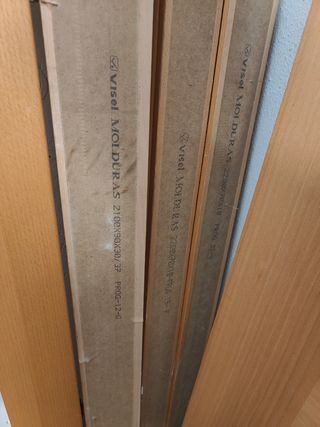 2 Puertas Madera Cristal - Molduras