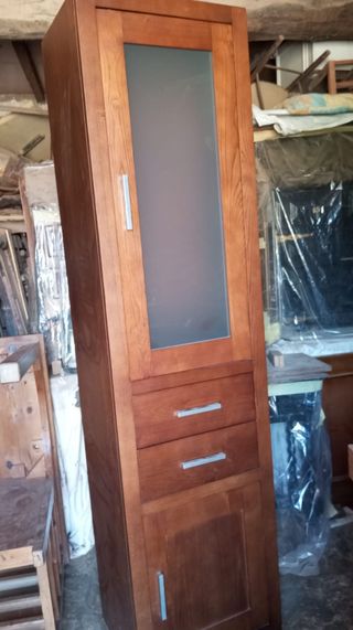 Set muebles madera maciza castaño