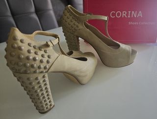 Tacones Corina beige