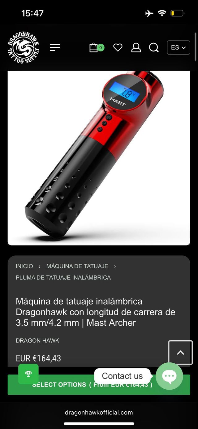 Máquina tatuar MAST inalámbrica. Maquina Mast pen